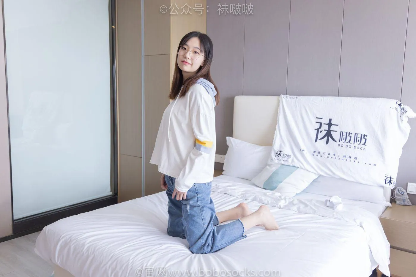 [BoBoSocks袜啵啵]NO.080 小甜豆-帆布鞋、白棉袜、肉丝（花絮版） [140P]插图9